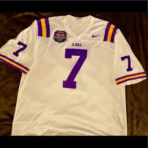 Men’s Nike LSU #7 Football jersey.  BCS National Championship 2012 patch